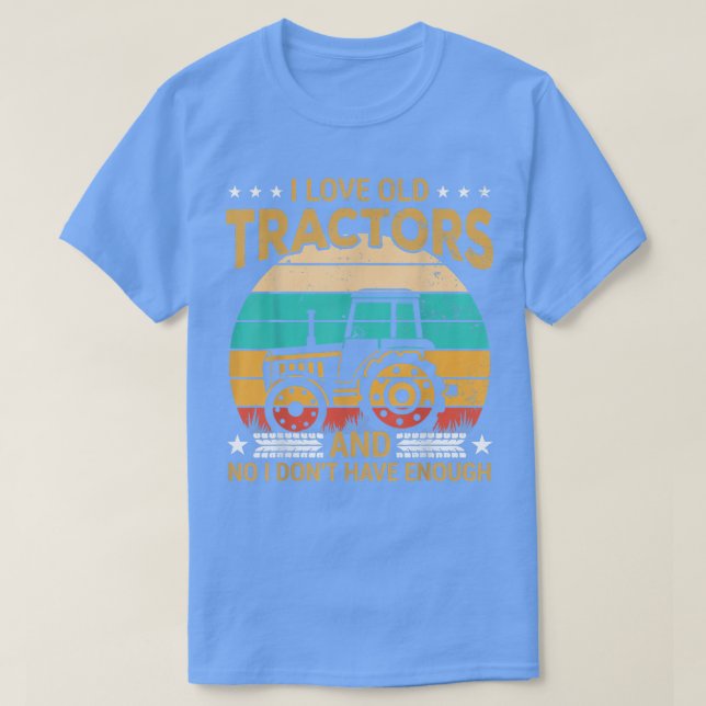 Camiseta Me encanta el viejo Tractores divertido Tractor Co (Diseño del anverso)