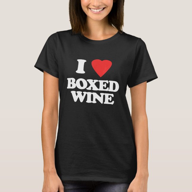 Camiseta Me encanta el vino en caja gracioso diciendo noved (Anverso)