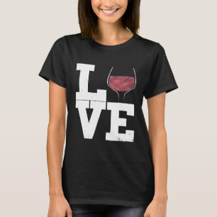 Camiseta Me Encanta El Vino Rojo Vino Vidrio Cúlico Beber D