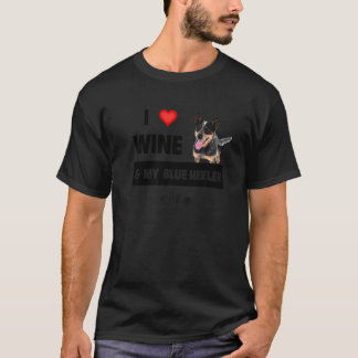Camiseta Me Encanta El Vino Y Mi Madre Heredera Azul Papá B