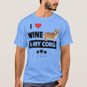 Camiseta Me Encanta El Vino Y Mi Mascota De Beber Perro Cor