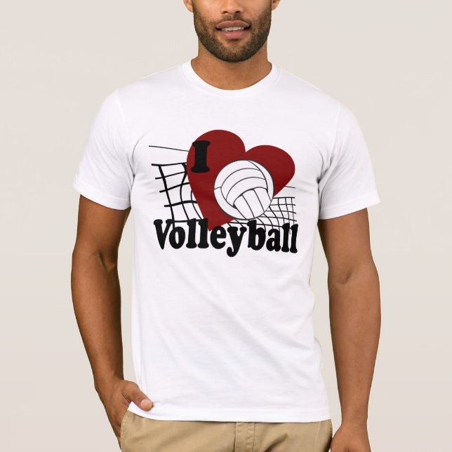 Camiseta Me encanta el voleibol (Anverso)