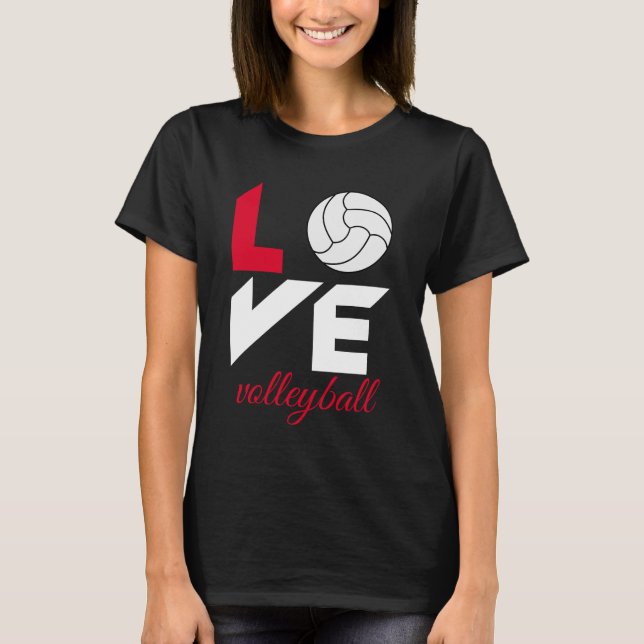 Camiseta Me encanta el voleibol (Anverso)