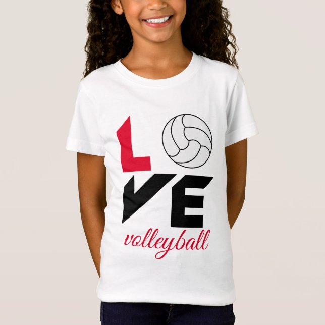 Camiseta Me encanta el voleibol (Anverso)