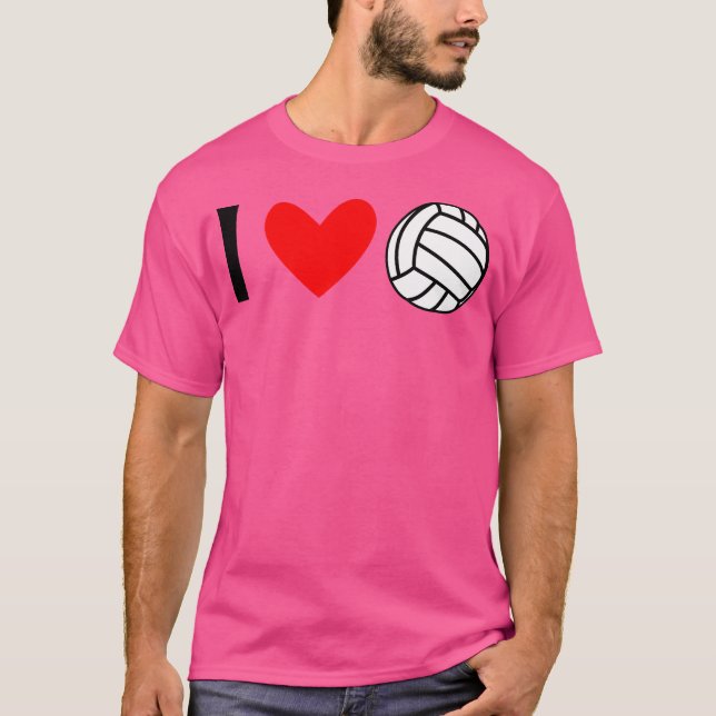 Camiseta Me encanta el voleibol (Anverso)