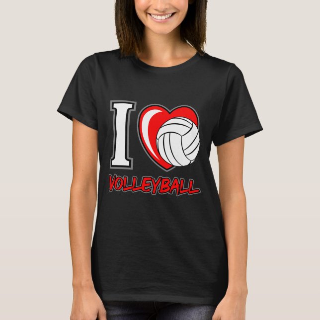 Camiseta Me encanta el voleibol - lemas de voleibol y citas (Anverso)