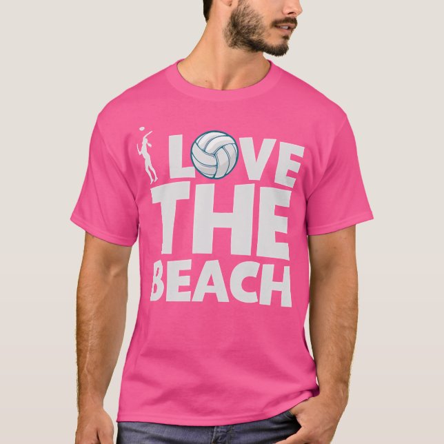 Camiseta Me Encanta El Voleibol Playa (Anverso)