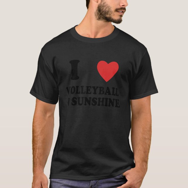 Camiseta Me Encanta El Voleibol Y El Voleibol Playa Sunshin (Anverso)