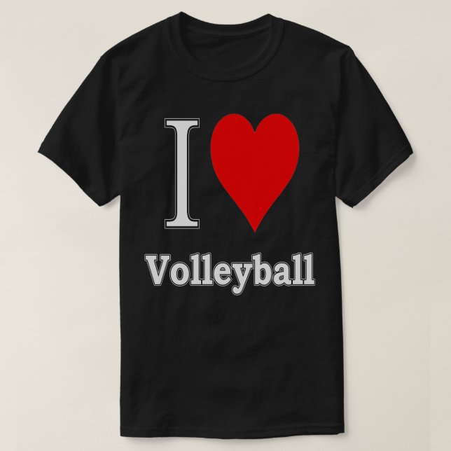 Camiseta Me encanta el voleibol y me encanta el voleibol de (Diseño del anverso)