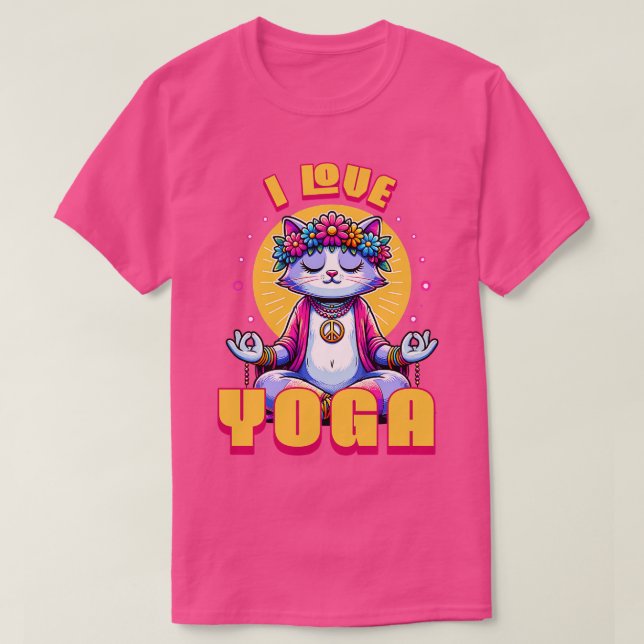 Camiseta Me encanta el yoga (Diseño del anverso)