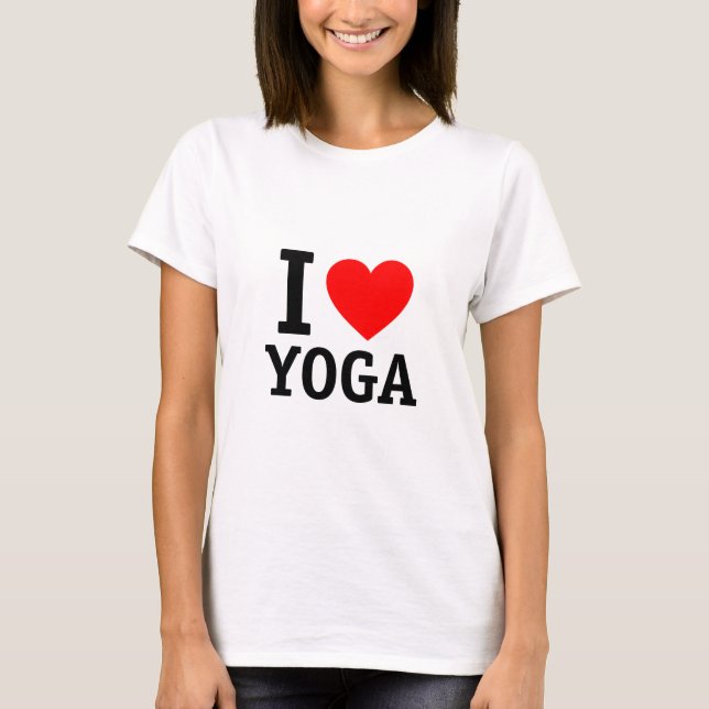Camiseta Me encanta el yoga (Anverso)