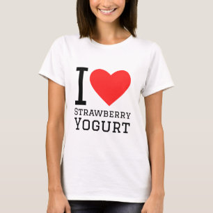 Camiseta Me encanta el yogur de fresa
