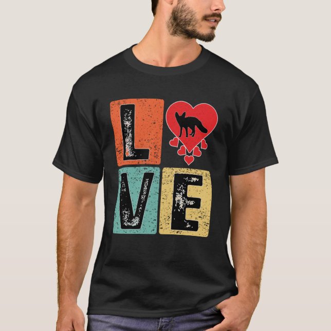 Camiseta Me encanta el zorro Fennec Animal Valentine Day Fe (Anverso)