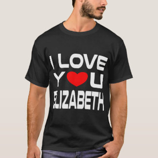Camiseta Me Encanta Elizabeth Red Heart Design Para Decir H