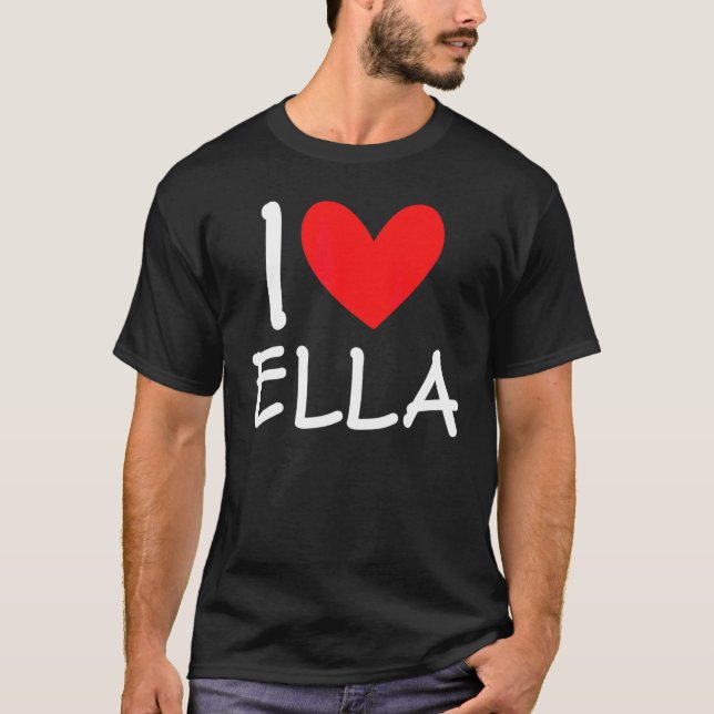 Camiseta Me Encanta Ella Nombre Chica Personalizada Mujer B (Anverso)