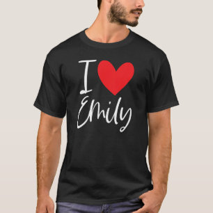 Camiseta Me encanta Emily Nombre Chica personalizada Mujer 
