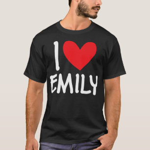 Camiseta Me encanta Emily Nombre Chica Personalizada Mujer 