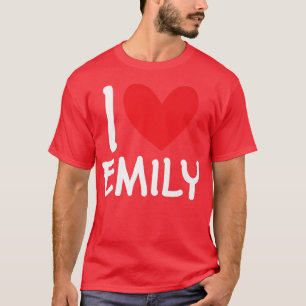 Camiseta Me encanta Emily Nombre Chica personalizada Mujer 