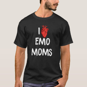 Camiseta Me encanta Emo Moms Funny Red Heart