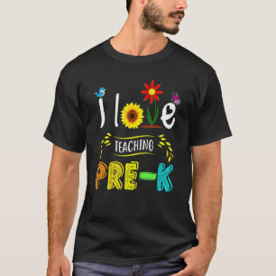 Camiseta Me Encanta Enseñar Girasol Preescolar Para Té Pree
