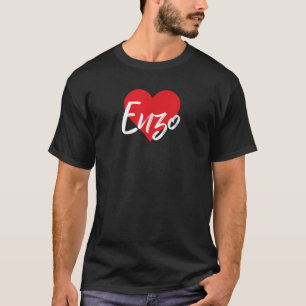 Camiseta Me Encanta Enzo Nombre I Corazón Nombrado