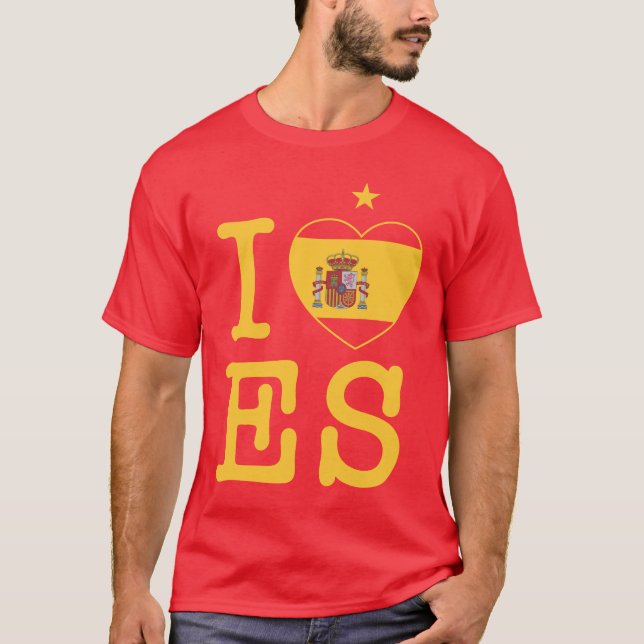 Camiseta Me encanta España con una estrella (Anverso)