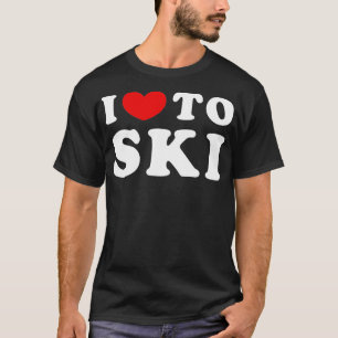 Camiseta Me Encanta Esquiar Y Me Gusta Esquiar