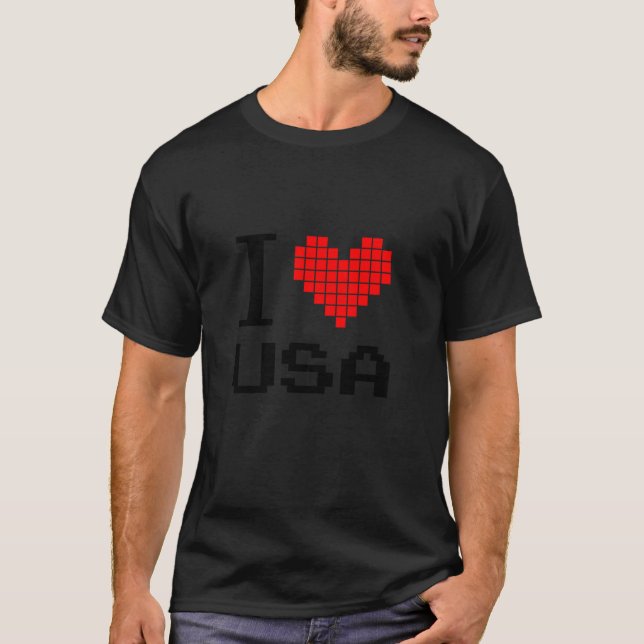 Camiseta Me Encanta Estados Unidos Disfrutar Patriótico Est (Anverso)