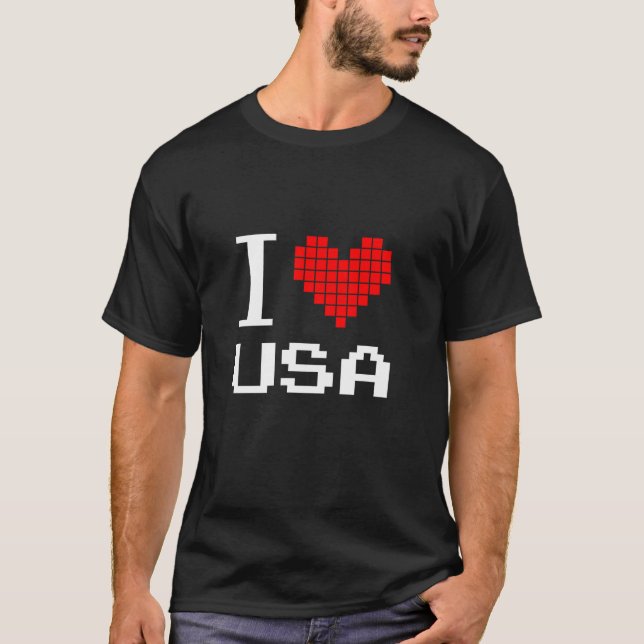 Camiseta Me Encanta Estados Unidos Disfrutar Patriótico Est (Anverso)