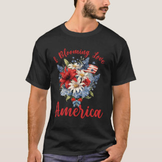 Camiseta Me Encanta Estados Unidos Usa Flor Floral Bouquet