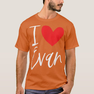 Camiseta Me encanta Evan Nombre Chica Personalizada Mujer B