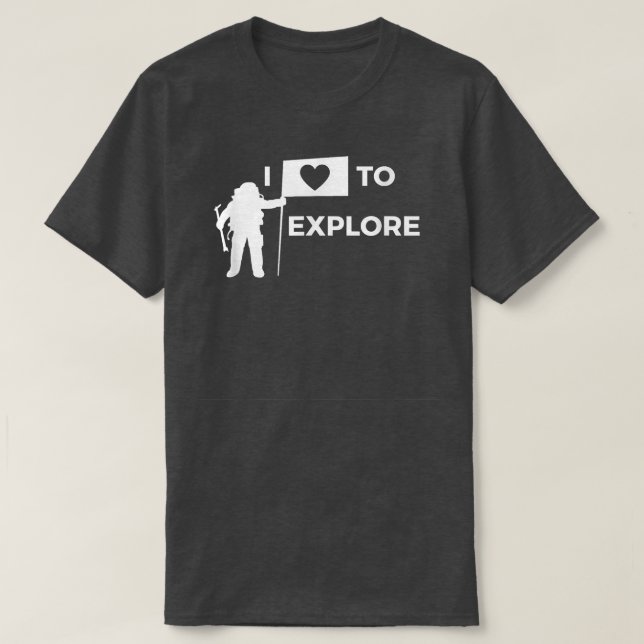 Camiseta ME ENCANTA EXPLORAR AL Astronauta Eplorer Espacial (Diseño del anverso)