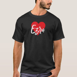 Camiseta Me Encanta Ezra Nombre I Corazón Nombrado