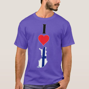 Camiseta Me encanta Finlandia vertical I Heart Country Flag