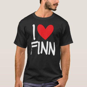 Camiseta Me encanta Finn Name Personalized Men BFF Friend H