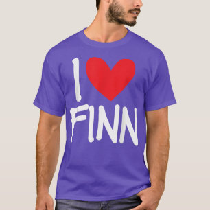Camiseta Me encanta Finn Name Personalized Men BFF Friend H