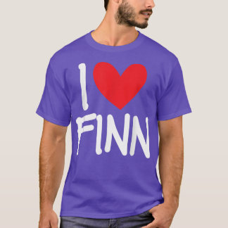 Camiseta Me encanta Finn Name Personalized Men BFF Friend H