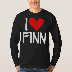 Camiseta Me encanta Finn Name Personalized Men BFF Friend H