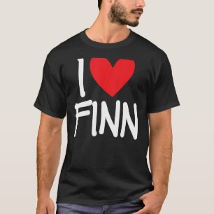 Camiseta Me encanta Finn Name Personalized Men BFF Friend H