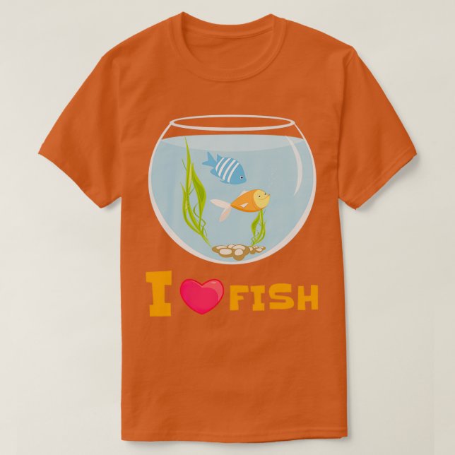 Camiseta Me encanta Fish Classic TShirt (Diseño del anverso)