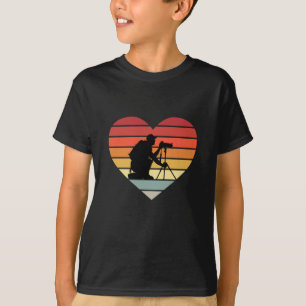Camiseta Me encanta fotografiar el corazón vintage