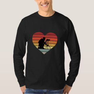 Camiseta Me encanta fotografiar el corazón vintage