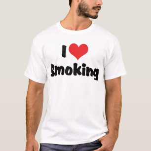 Camiseta Me encanta fumar el corazón - Fumadores de tabaco