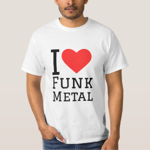 Camiseta Me encanta funk metalizado pegatina cuadrado
