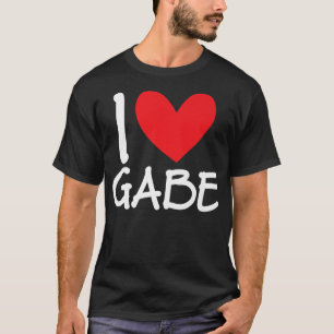 Camiseta Me Encanta Gabe Nombre Hombres Personalizados Guy 