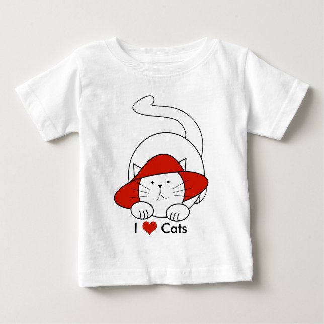 Camiseta Me Encanta Gatos (Anverso)