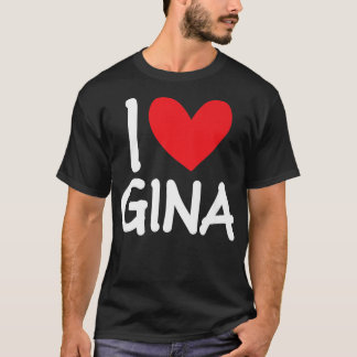 Camiseta Me Encanta Gina Nombre Chica Personalizada Mujer B