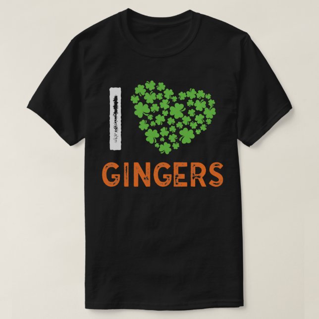 Camiseta Me encanta Ginger Funny Me encanta la idea de rega (Diseño del anverso)