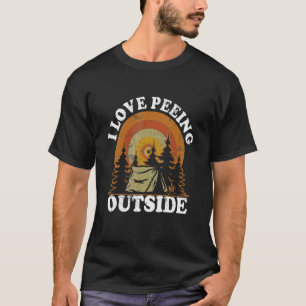Camiseta Me Encanta Hacer Paseos Al Aire Libre En Camping.