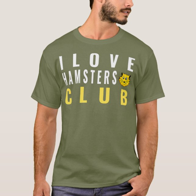 Camiseta Me encanta Hamsters Club Mascota Hamster Premium (Anverso)